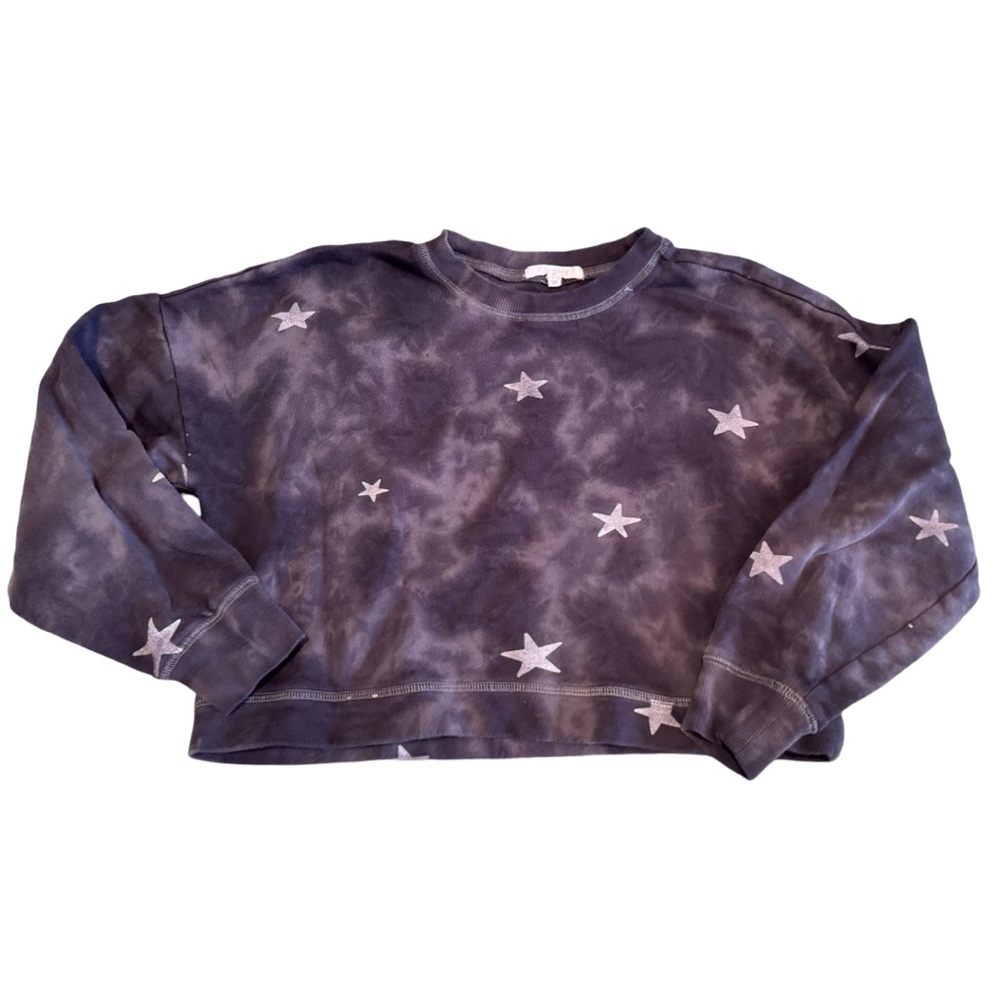 Z SUPPLY Embroidered Star Patterned Tie-Dye Sweatshirt